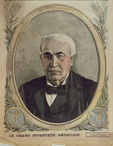 Ilustración de portada de Le Petit Journal que representa a Thomas Alva Edison, 1917 de French School