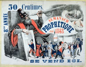 Portada de un Almanaque Profético que representa a Nostradamus (1503-66) 1848