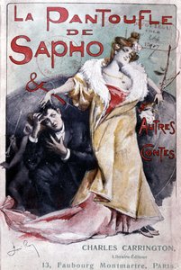 Portada de la novela popular “La zapatilla de Safo y otros cuentos”, ed. Carrington, París, finales del siglo XIX - B.N. de French School