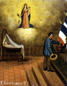 Cuna en un colegio electoral - ex-voto, Musée de Jouques de French School