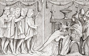 Coronación de Segismundo como Emperador del Sacro Imperio Romano por el Papa Eugenio IV en 1433, de "L