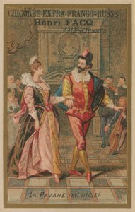 Bailando la pavana, siglo XVI de French School
