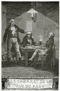 Danton, Marat, Robespierre - ilustración de Noventa y Tres de French School