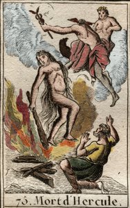Muerte y apoteosis de Hércules. De “Mitología de la Juventud” por Pierre Blanchard 1803. de French School