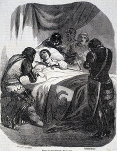 Muerte de Du Guesclin en 1380 - en “Histoire de France” de L.-P. Anquetil de French School