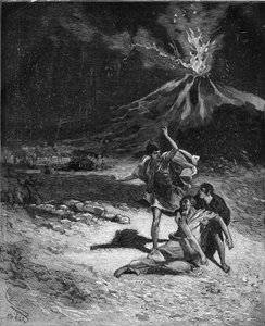 Muerte de Gaius Plinius Secundus el Viejo. Plinio el Viejo (23-79), naturalista y escritor latino (Durante la erupción del Vesubio; en 79 odiaba correr allí para observar este fenómeno; pero, al acercarse demasiado al volcán, fue asfixiado por