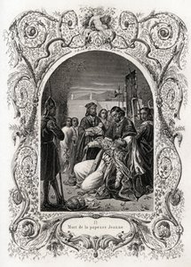 Muerte de la Papisa Juana (pontificado de 855 a 858). Grabado para ilustrar la Histoire des papes de Maurice Lachatre (1814-1900), librairie du progres, París. de French School