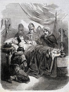 Muerte de San Luis en Palestina en 1270 - en 