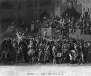 Muerte del diputado Jean Feraud (1764-1795) - en “Revolución francesa” de Thiers
