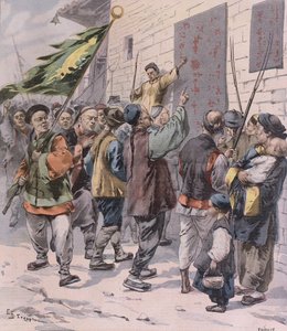 Muerte a los extranjeros, de Le Petit Parisien, 15 de julio de 1900 de French School