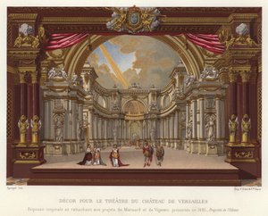 Decoración del Teatro del Castillo de Versalles (cromolito) de French School