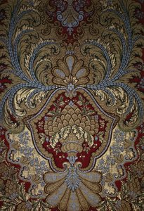 Detalle decorativo de un tapiz, Palacio de Versalles (textil) de French School