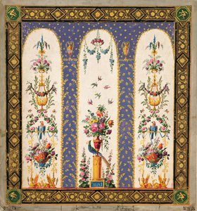 Diseño decorativo para un cenador o logia de jardín de French School