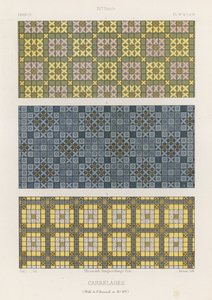 Azulejos decorativos de la Francia del siglo XV de French School
