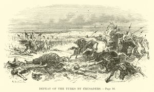 Derrota de los turcos por los cruzados de French School