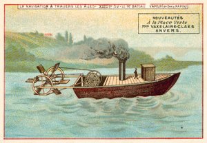El primer barco a vapor de Denis Papin