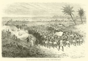 Salida de los capitanes Speke y Grant y su caravana de French School