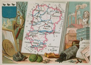 Departamento de Aisne en el norte de Francia de French School