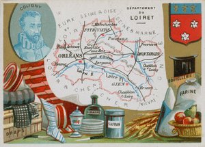 Departamento de Loiret en el centro-norte de Francia de French School