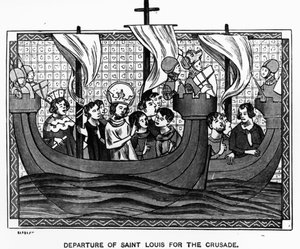 La partida de San Luis para la Cruzada de French School