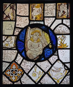 Grisalla con grotescos y un ángel; Normandía de French School