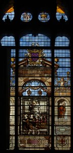 Representación de la ventana norte en la capilla del Castillo de Chantilly