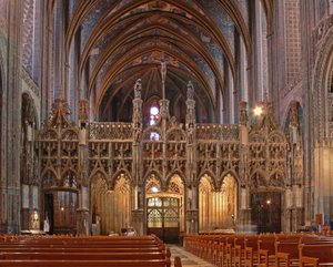 Representación de la pantalla - jubé - entre el coro y la nave de French School