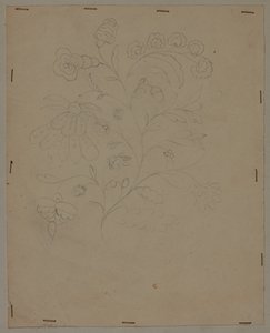 Dibujo de diseño, finales del siglo XVIII de French School