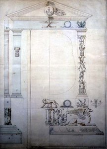 Diseño para un Espejo de Cheval, c.1815