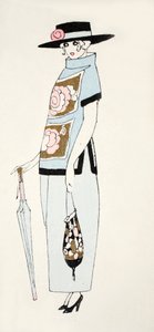 Diseño para un vestido de día, c.1919 de French School