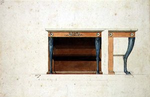 Diseño para una consola Directoire, c.1795 de French School