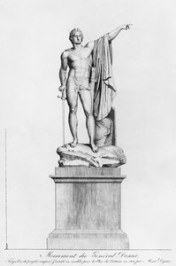 Diseño para un Monumento al General Desaix de Veygoux por el escultor Claude Dejoux, Place des Victoires, París, 1806 de French School