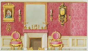 Diseño para un salón en la rue Fortunee, la casa comprada por Balzac en 1847 de French School
