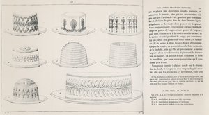 Diseños para Timbale de Macaroni por Antonin Carême (grabado) de French School