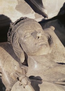 (detalle) de la efigie de Felipe III, El Atrevido (mármol)