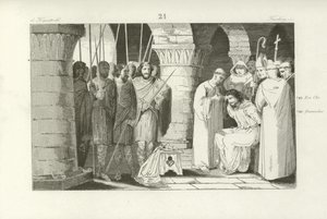 Destronamiento de Childerico III, rey de los francos, 752 de French School