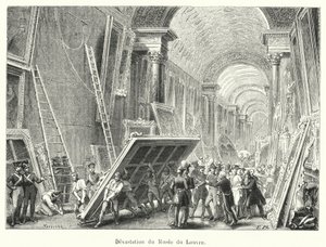 Devastación del Museo del Louvre de French School