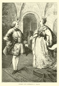 Diderot y Catalina II de French School