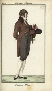 Caballero del Directorio en moda de gala de French School
