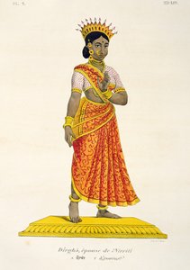 Dirgha esposa de Nirriti, grabado por C. de Motte (1785-1836)
