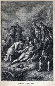 Descubre Canadá: Muerte del General James Wolfe (1727-1759) militar británico en la Batalla de Quebec el 13 de septiembre de French School