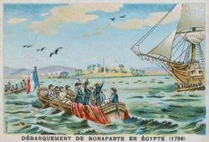 Desembarco de Napoleón en Egipto, 1798 de French School