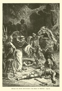 Ditcar el Monje reconociendo la cabeza de Morvan de French School
