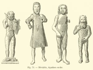 Divinidades, figurillas en hierro de French School