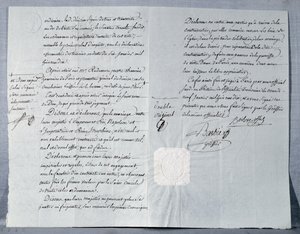 Declaración de divorcio del Emperador Napoleón Bonaparte (1769-1821) y la Emperatriz Josefina (1763-1814) 9 de enero de 1810 de French School