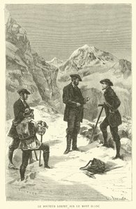 Doctor Lortet en el Mont Blanc (grabado)