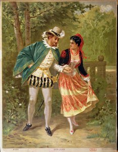 Don Juan, escena que ilustra la ópera Don Giovanni de Wolfgang Amadeus Mozart (1756-91), 1879 de French School
