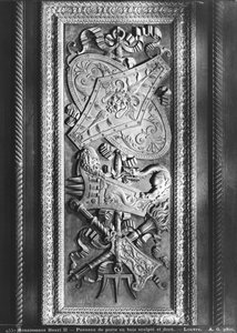 Panel de Puerta, estilo Enrique II, c.1556 (madera dorada) de French School