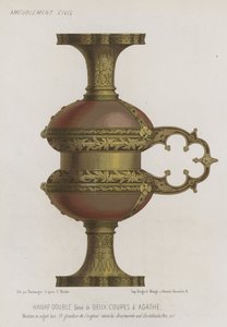 Doble copa formada por dos copas de ágata de French School
