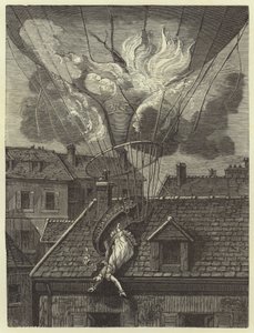 Muerte dramática de la aeronauta Madame Blanchard, 6 de julio de 1819 de French School